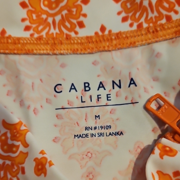 Orange Patterned Women's Top - Picture 5 of 6